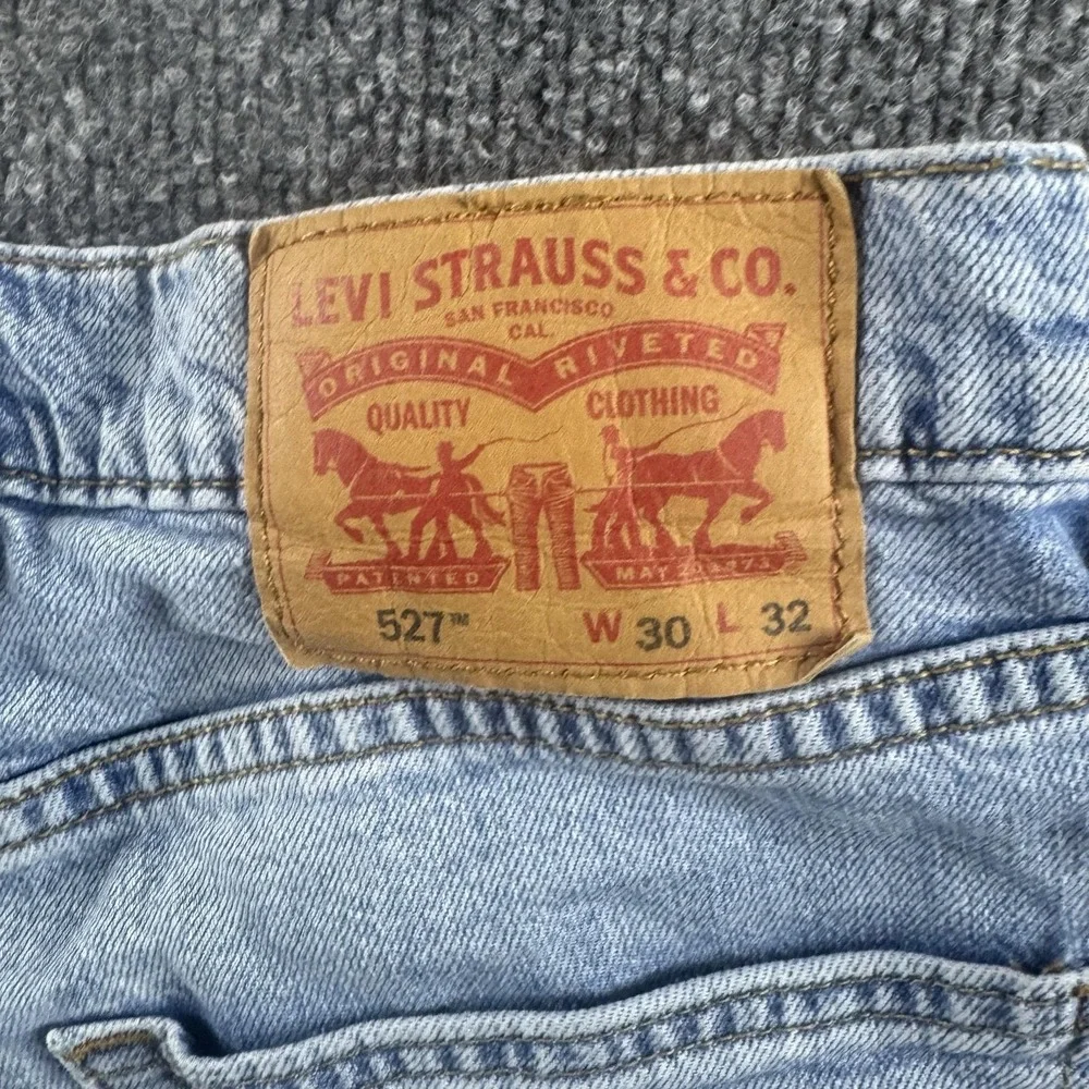 Levi's 527 Jeans Mens 30x32 Blue Slim Bootcut Stretch Denim 05527-0723